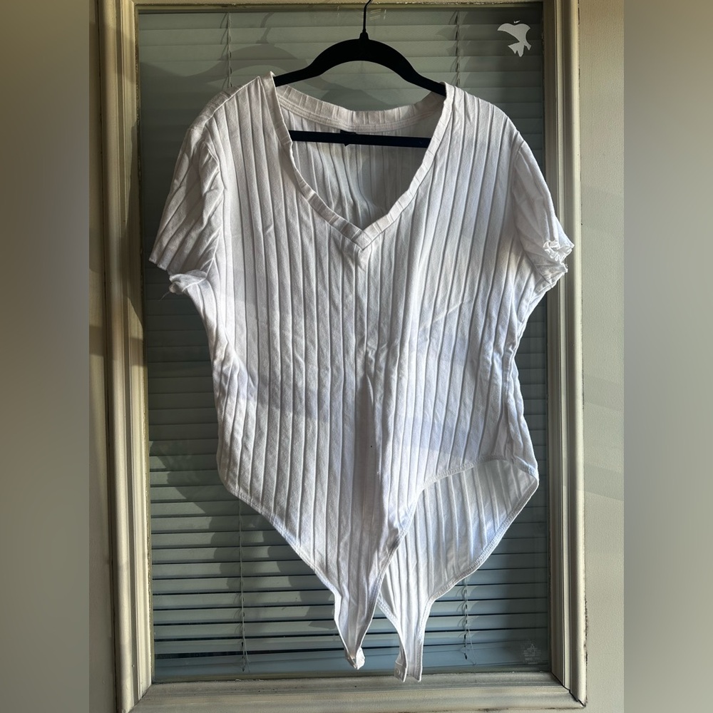 White tee bodysuit